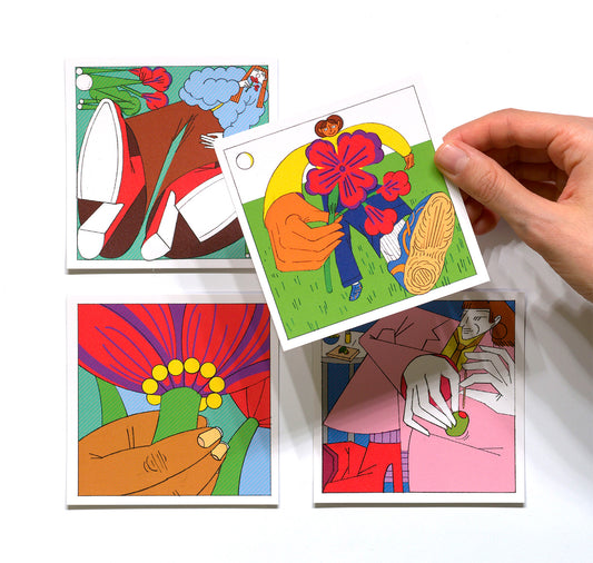 Adelina Lahr - Jeu de cartes « Salutations florales »