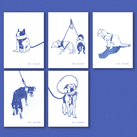 Amélie Cochet - Postkartenset "The Dogs are Waiting"