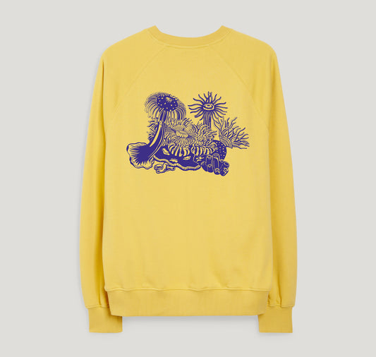 GINNY - Unikat Pullover „Anemonen“ für Männer (M)