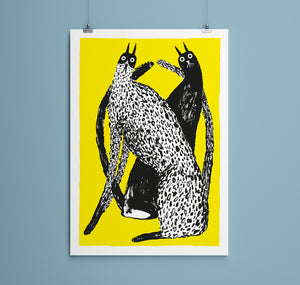 Anna-Lisa Schneeberger - Plakat "2 Katzen"