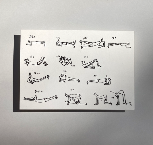 Anna Weber - Postcard "Exercises"