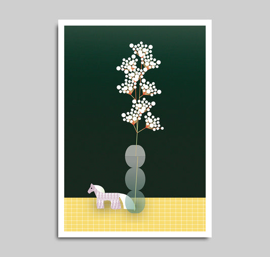 Anna-Lisa Schneeberger - Poster "Fiore con cavallo"