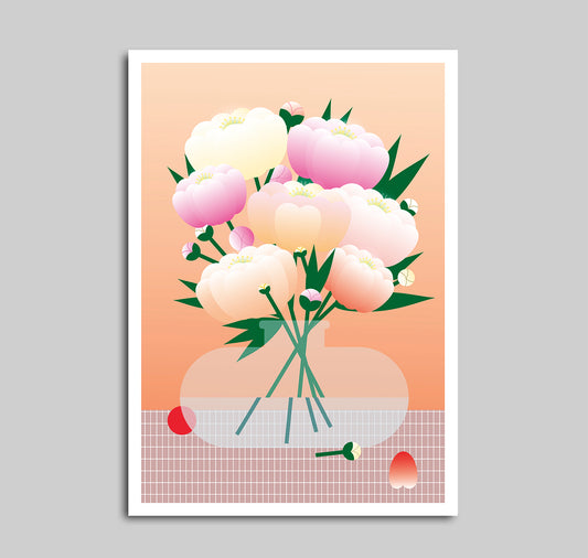 Anna-Lisa Schneeberger - Plakat "Pfingstrosen"