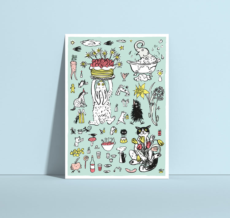 Anna-Lisa Schneeberger - Postkarte "Feier"