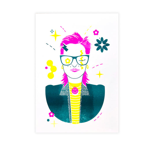 Anne Treichel - Plakat "Fancy Nancy" (teal)