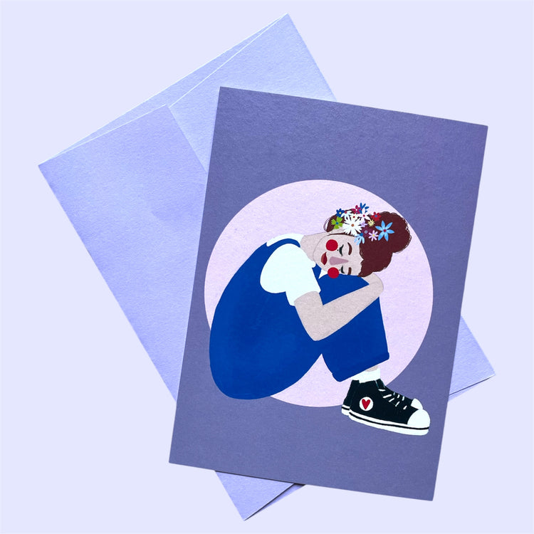 arion illustriert - Postkarte "Blumen im Haar"