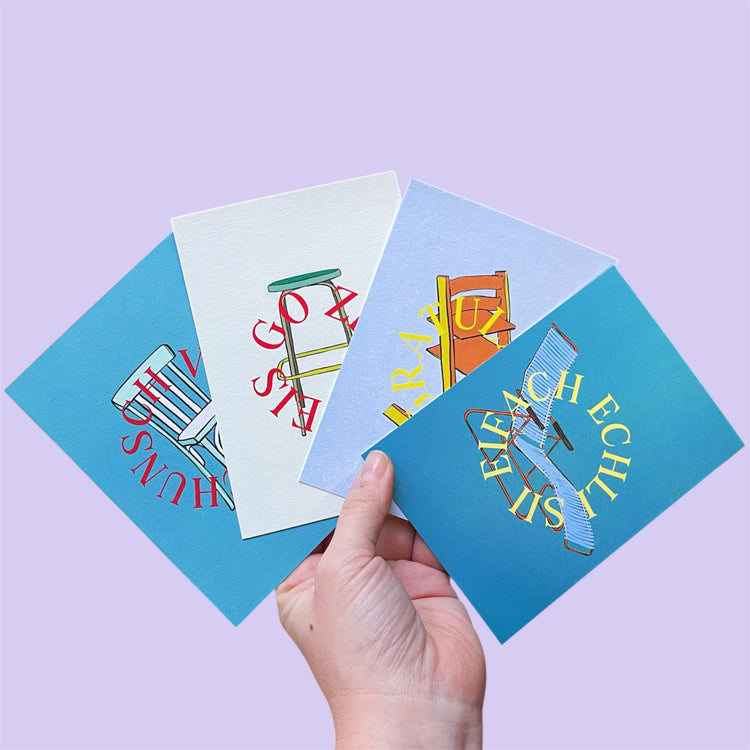 arion illustriert - Postkartenset "Stuhlserie 02"