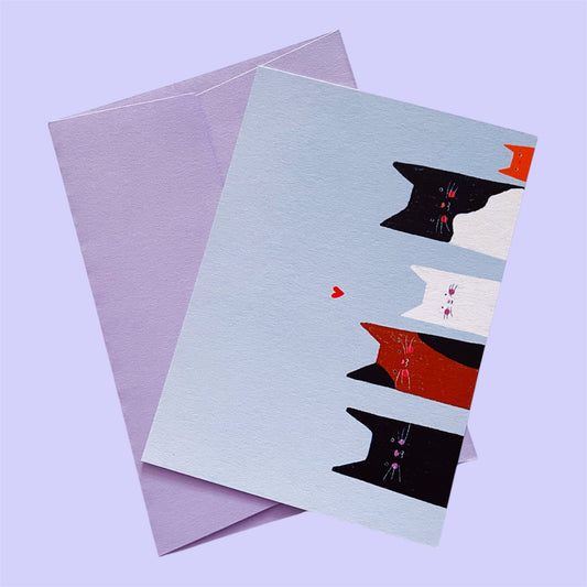 arion illustrato - Cartolina "Les Chats et L'amour"