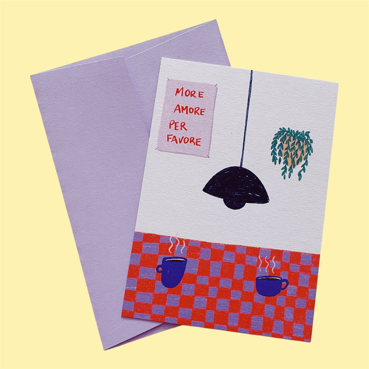 arion illustriert - Postkarte "More Amore Per Favore"