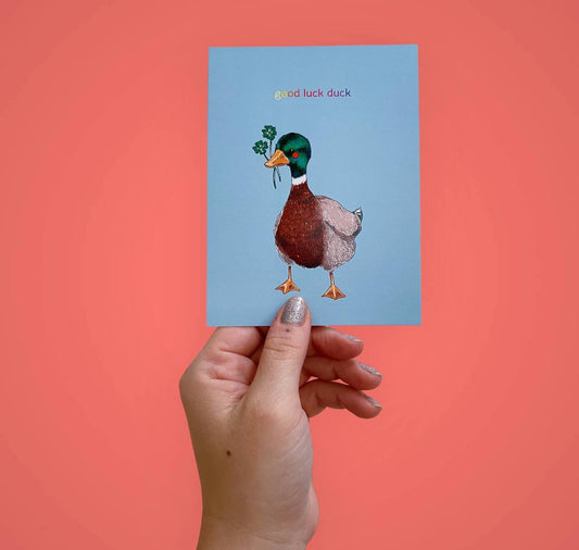 arion illustriert - Karte "Good Luck Duck"