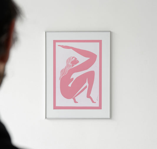 Jeanne Decasper - poster "Suri" (rosa/bianco)