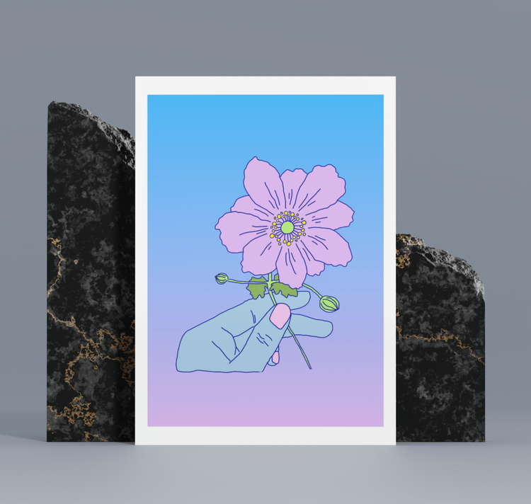 Atelier Gérard - Plakat "Herbstanemone"