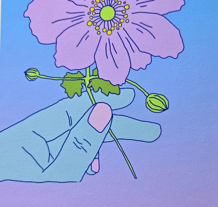 Atelier Gérard - Plakat "Herbstanemone"