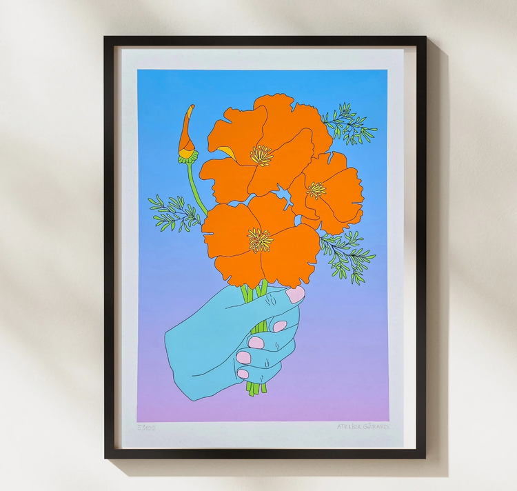 Atelier Gérard - Plakat "Mohnblumen"
