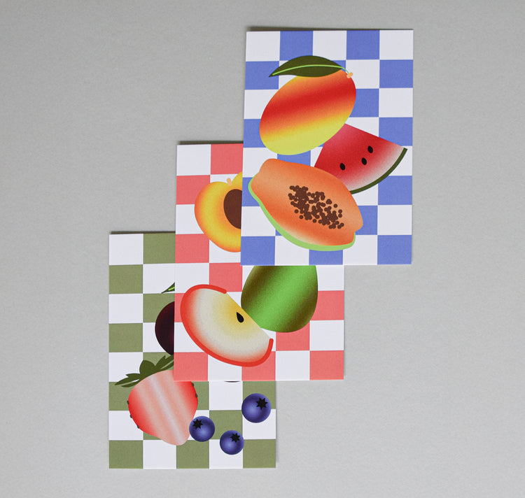 Atelier Langmut - Postkartenset "Fruchtsalat"