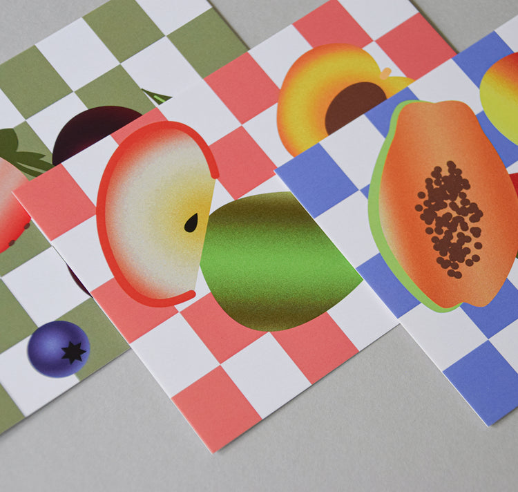 Atelier Langmut - Postkartenset "Fruchtsalat"