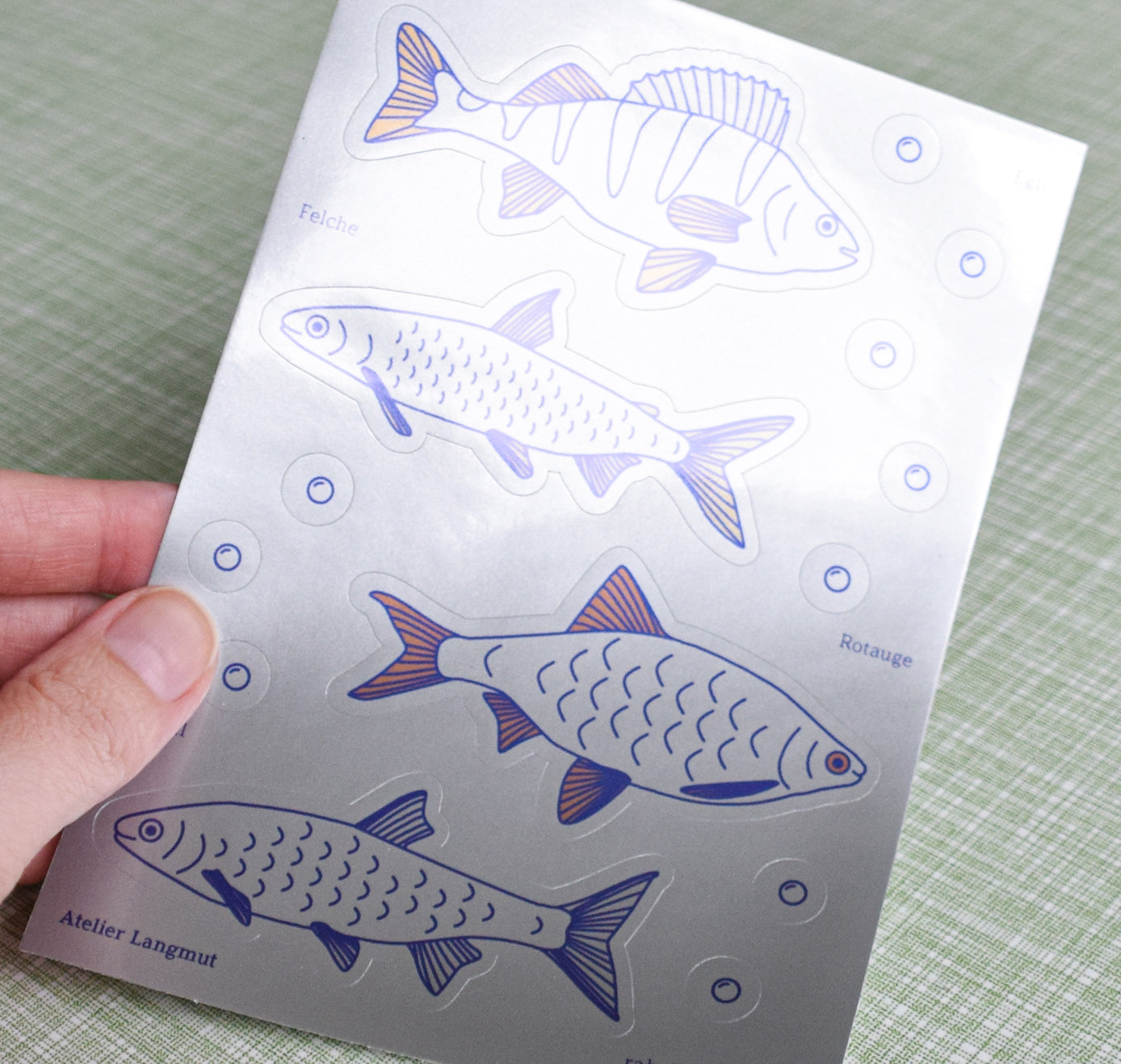 Atelier Langmut - Foglio di adesivi "Pesce"