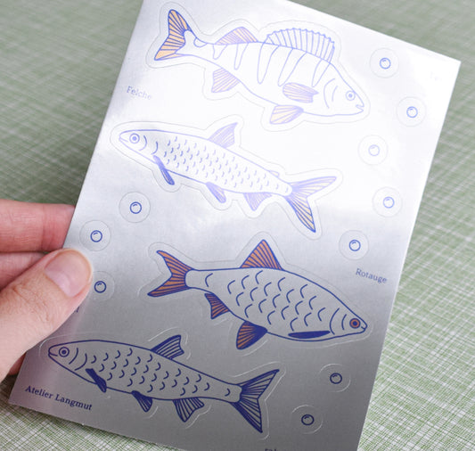 Atelier Langmut - Foglio di adesivi "Pesce"