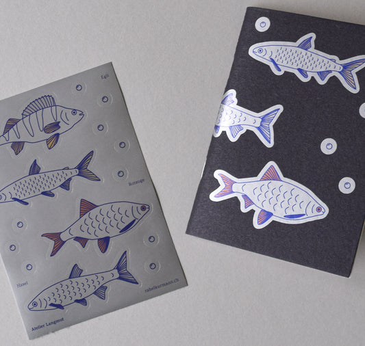 Atelier Langmut - Foglio di adesivi "Pesce"