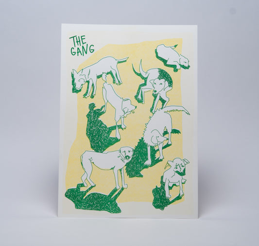 AuxRehli - Plakat "The Gang" (gelb-grün)