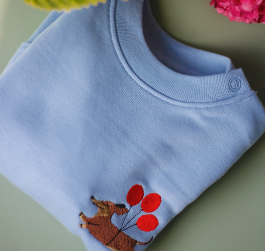 itsybitsy -  Babypullover "Liza" (Blau)