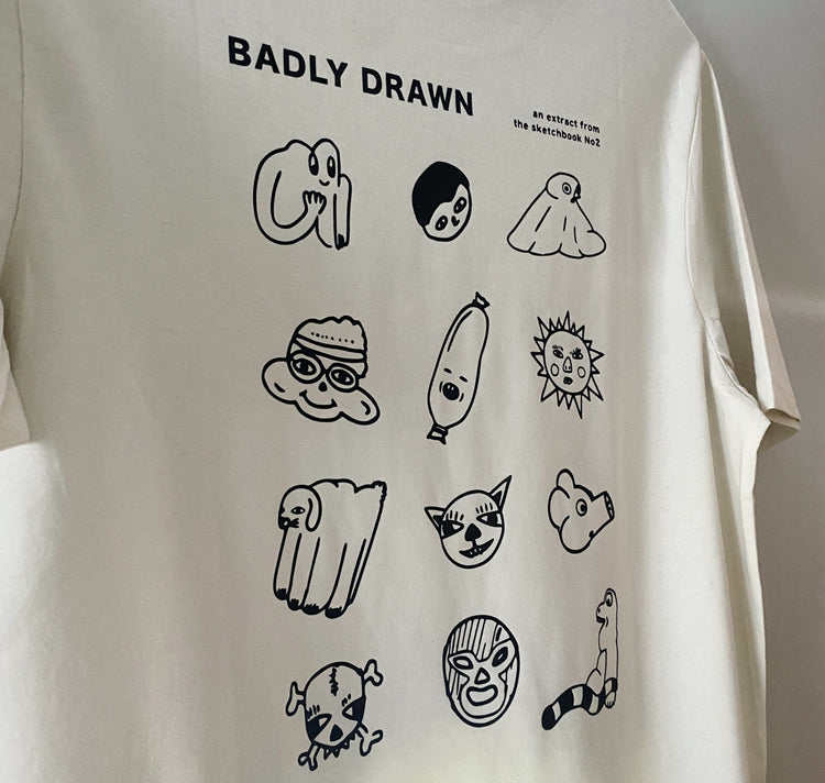 GINNY - Felpa da uomo unica "Badly drawn No2" (S)