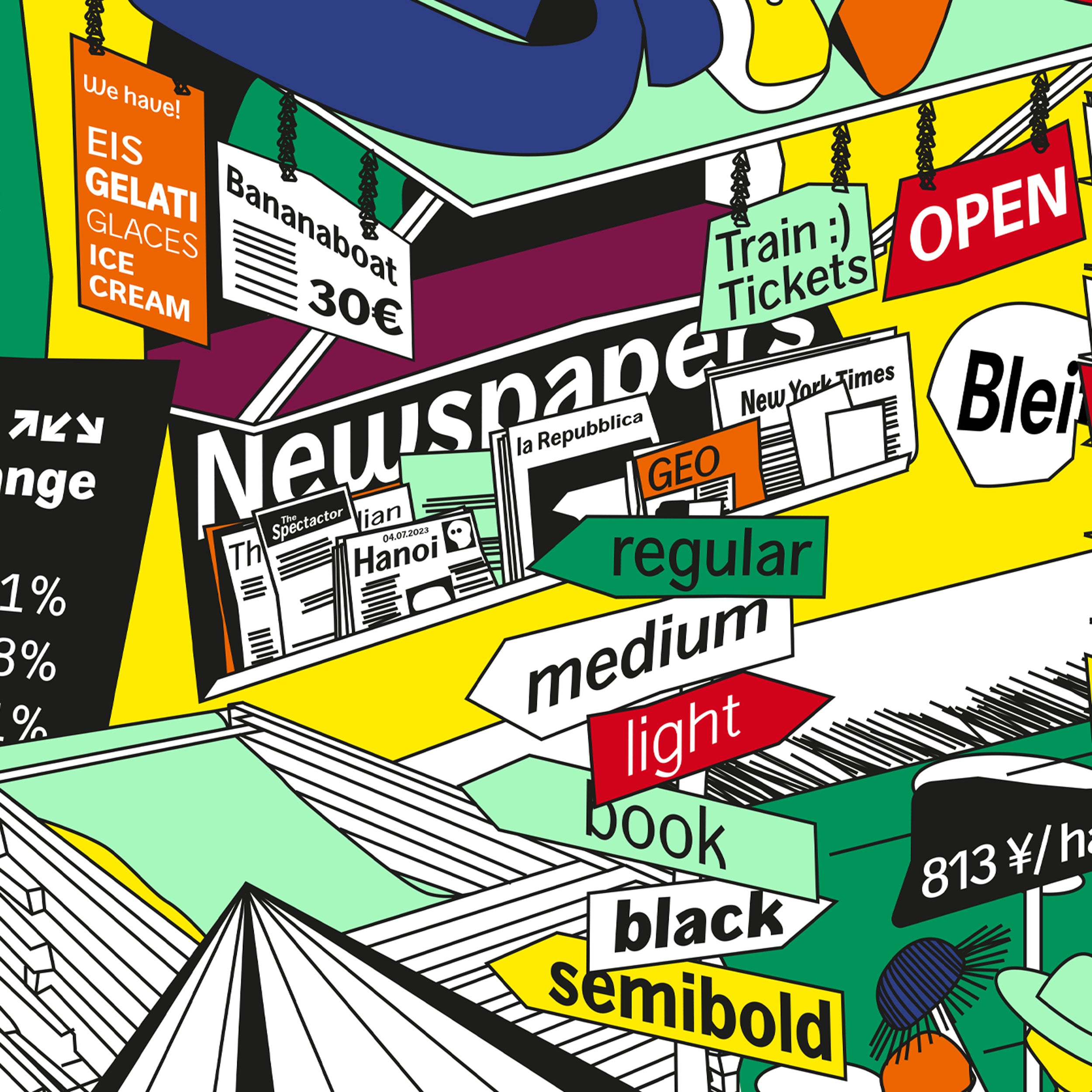 Bleifrei Type - Plakat "Avance Traveloffice"