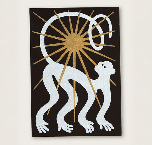 Joël Roth - Postkarte "Klammeraffe"