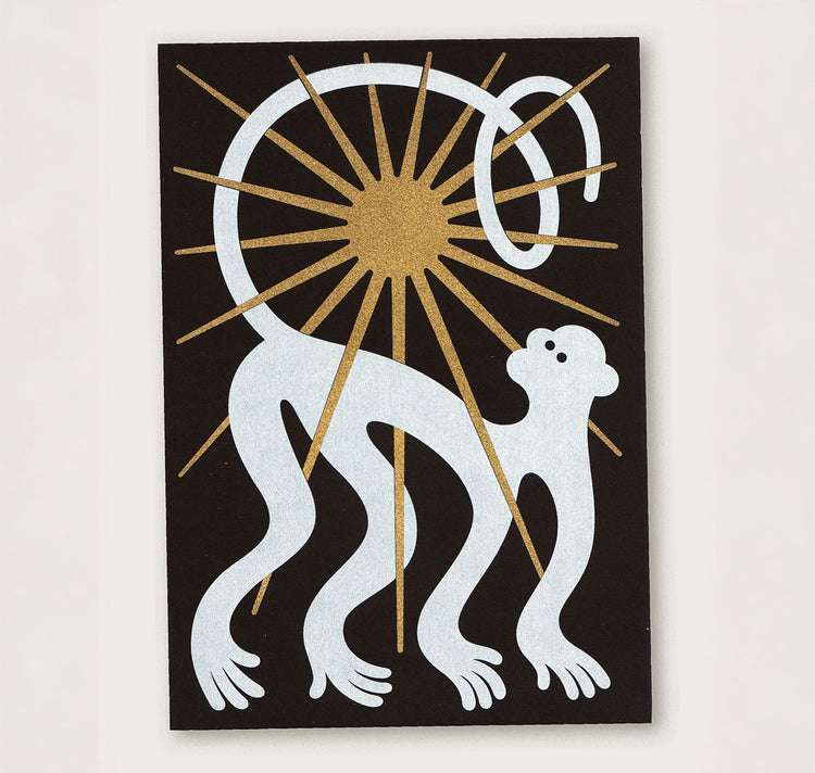 Joël Roth - Postkarte "Klammeraffe"