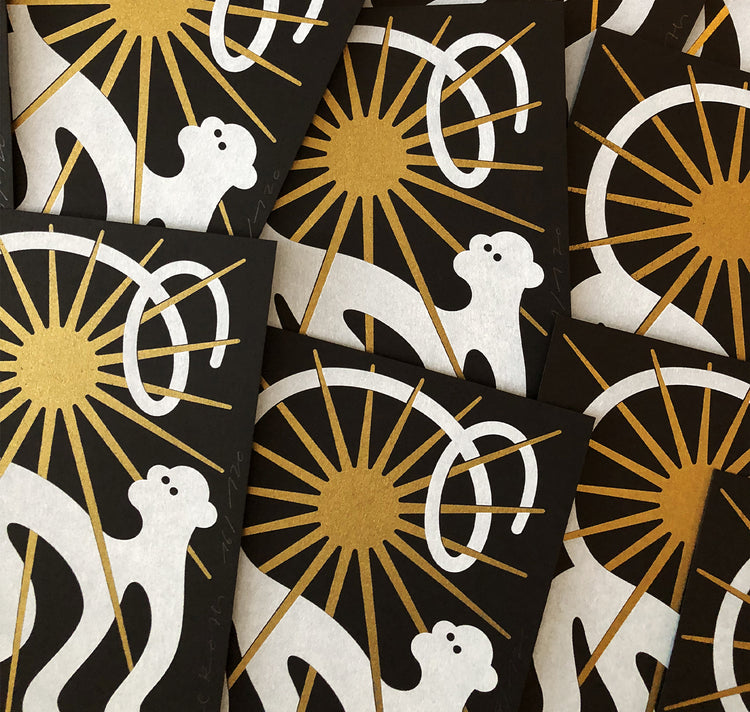 Joël Roth - Postkarte "Klammeraffe"