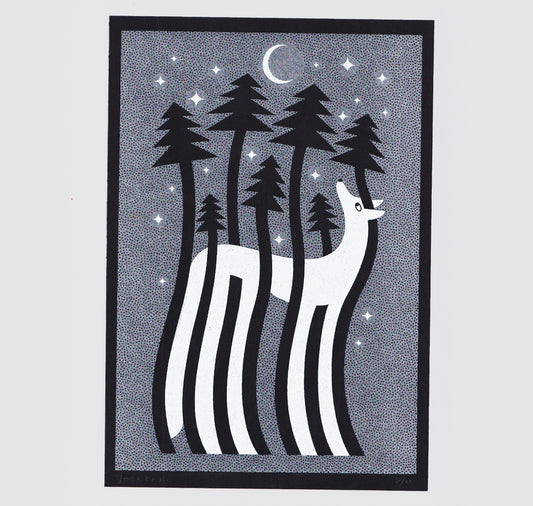 Joël Roth - Postkarte "Polarfuchs"