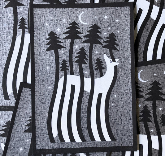 Joël Roth - Postkarte "Polarfuchs"