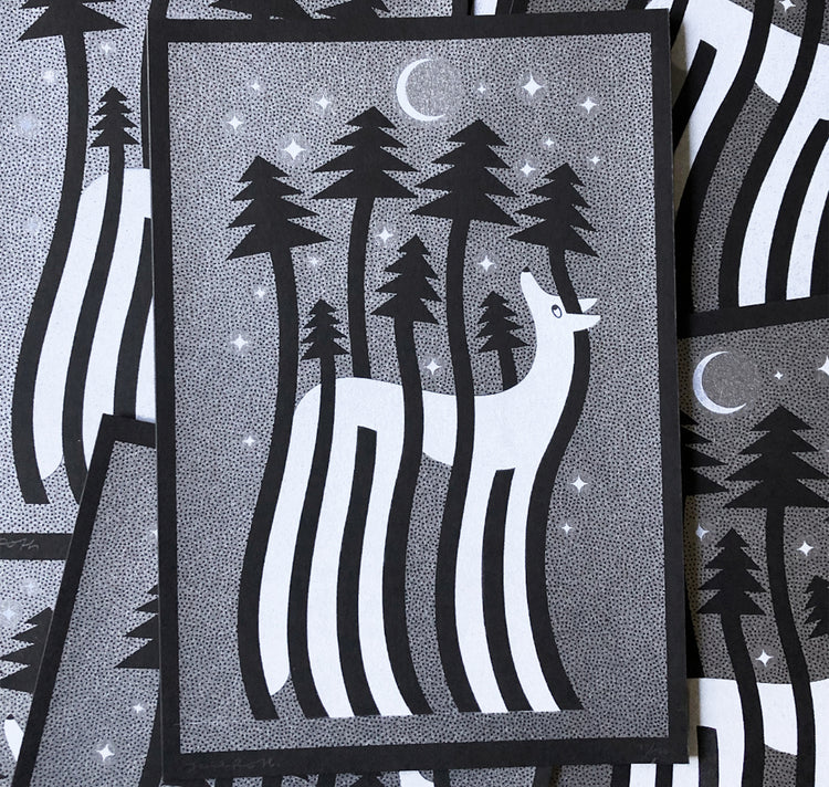 Joël Roth - Postkarte "Polarfuchs"