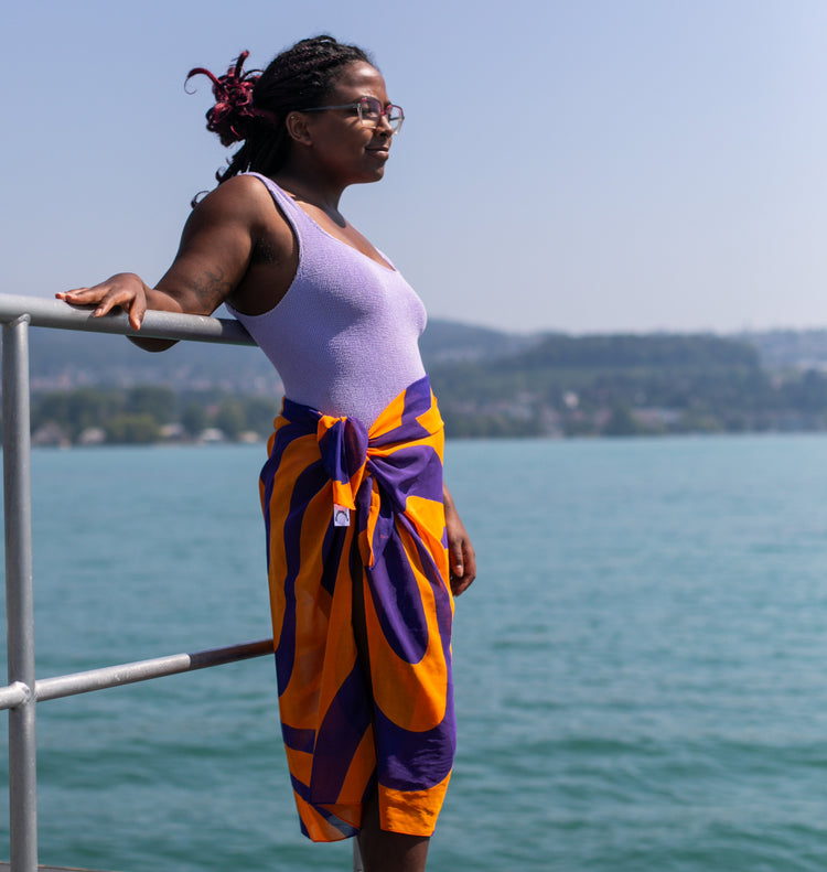 Gelavena - Strandtuch (orange/blau)