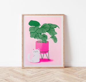 Laura LOW - Plakat "Cat plant"