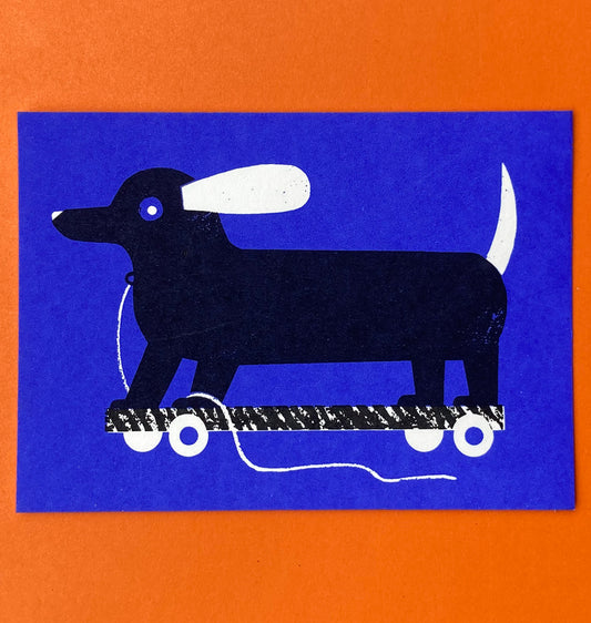 Claudia Wirth - Postkarte "Dackel"