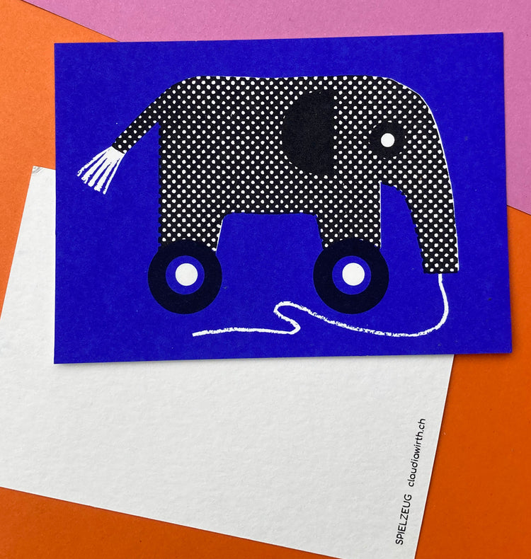 Claudia Wirth - Postkarte "Elefant"