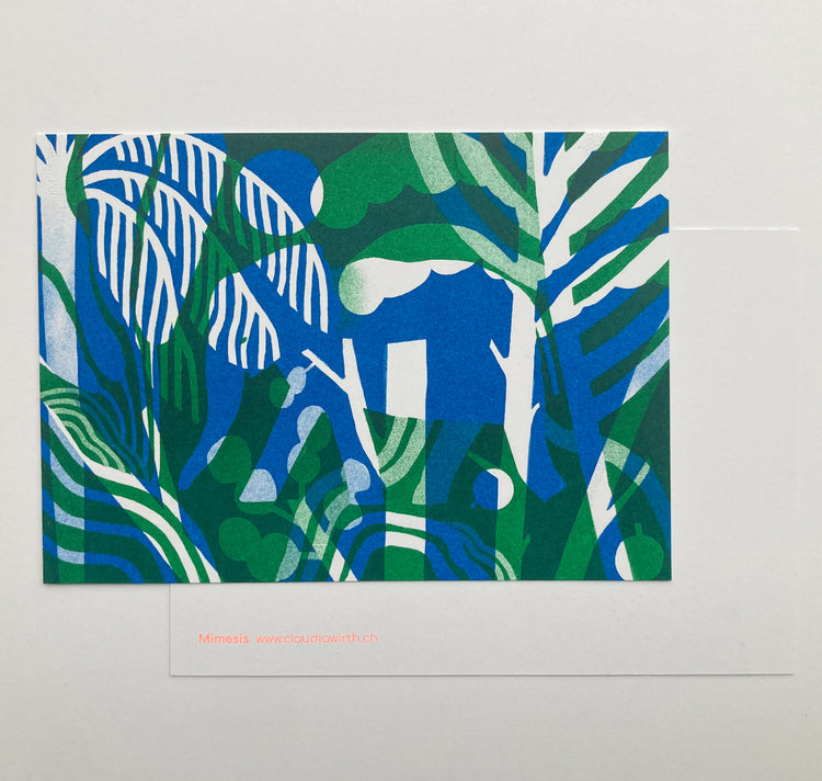 Claudia Wirth - Postkarte "Mimesis" (Elefant)