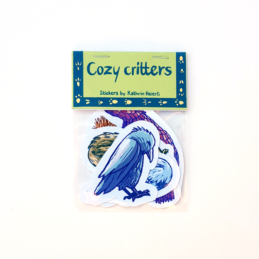 Kathrin Heierli - Set di adesivi "Cozy Critters"