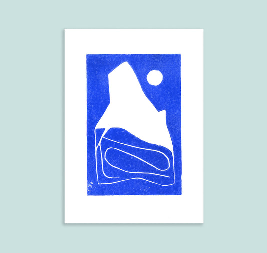 Cynthia Häfliger - Linoprint "Mountain Moon"