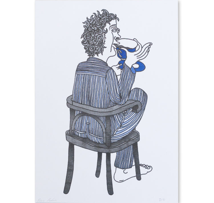 Dario Forlin - Plakat "Teetrinker"