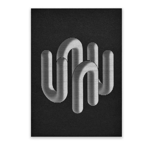 David Odermatt - Plakat “Bendy pillars” (Pen plot)