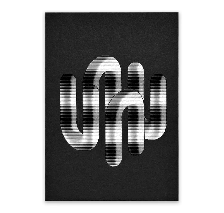 David Odermatt - Plakat “Bendy pillars” (Pen plot)