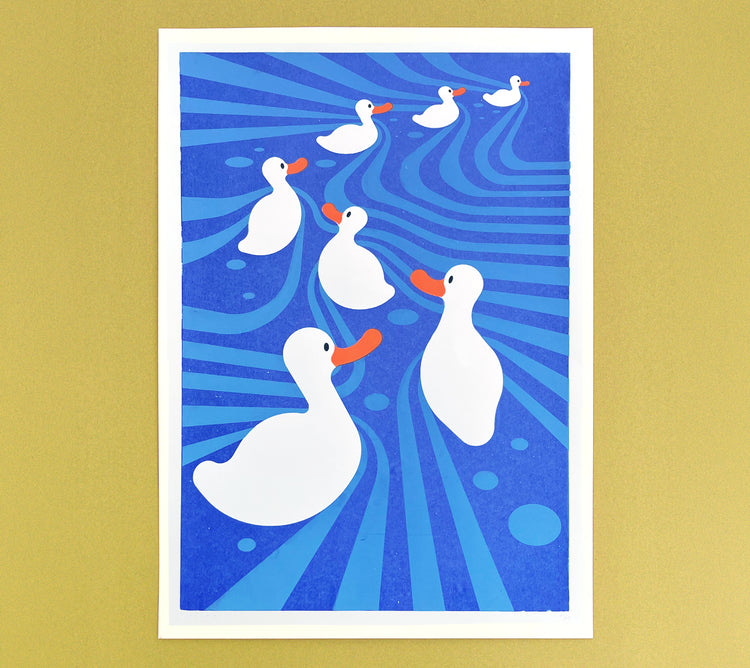 Joël Roth - Plakat "Quack" (blau)