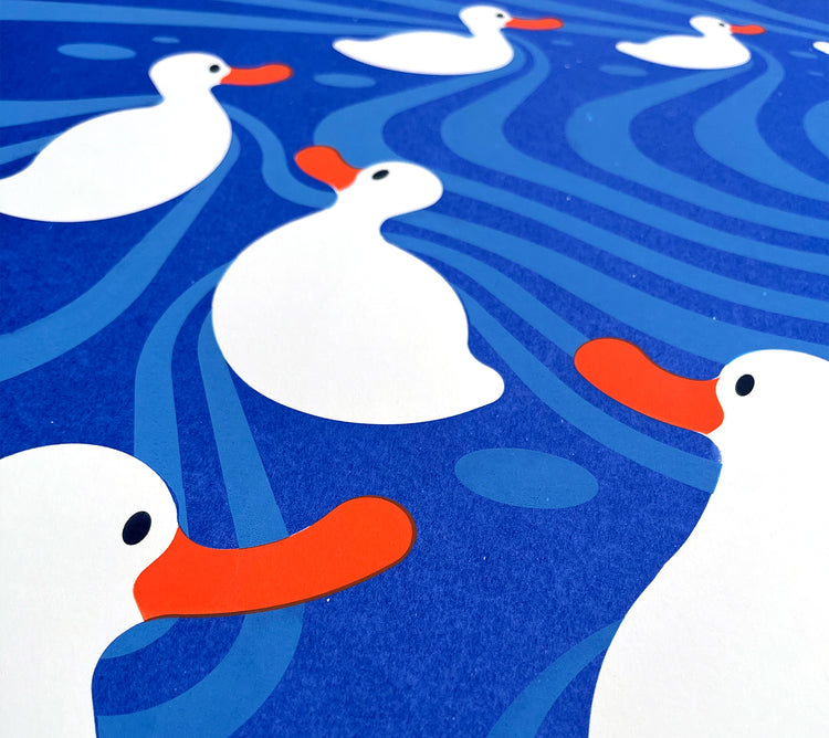 Joël Roth - Plakat "Quack" (blau)