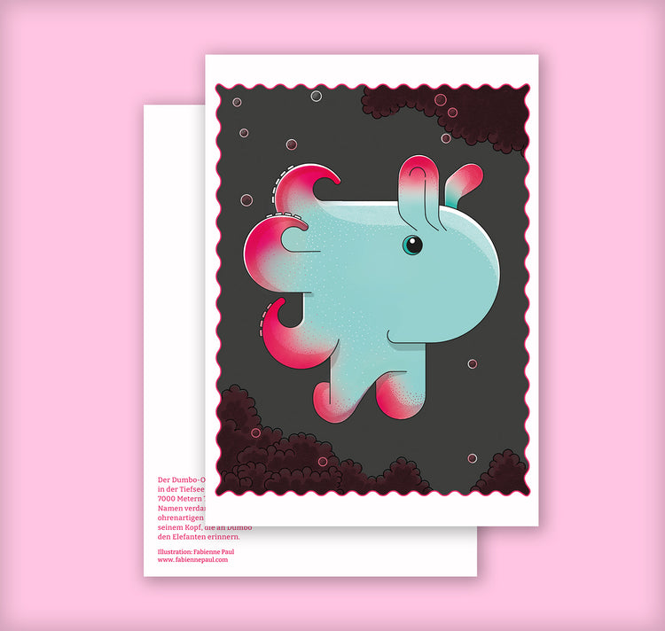 Fabienne Paul - Karte "Dumbo-Oktopus"