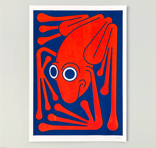 Joël Roth - Poster "Frosch" (red)