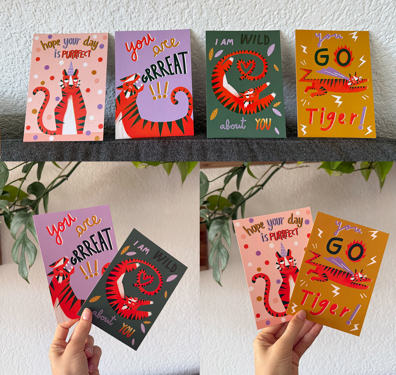 Giulia Martinelli - Lot de 2 cartes postales "Merci"