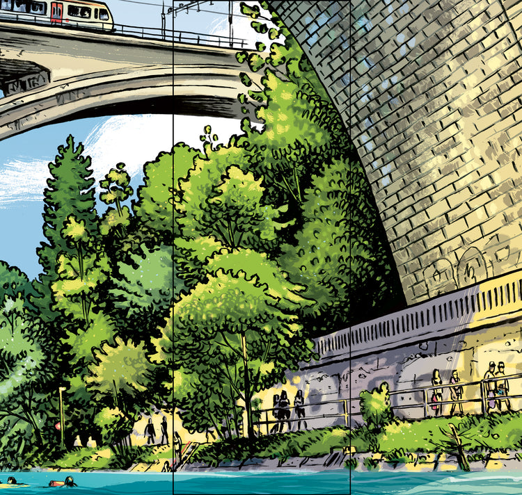Benjamin Güdel - Plakat "Bern Lorrainebrücke"