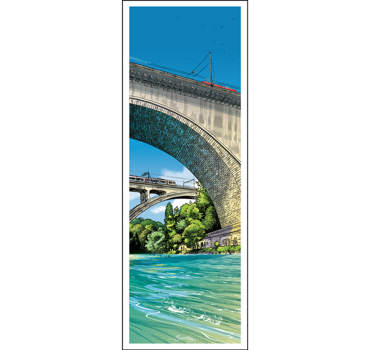 Benjamin Güdel - Plakat "Bern Lorrainebrücke"